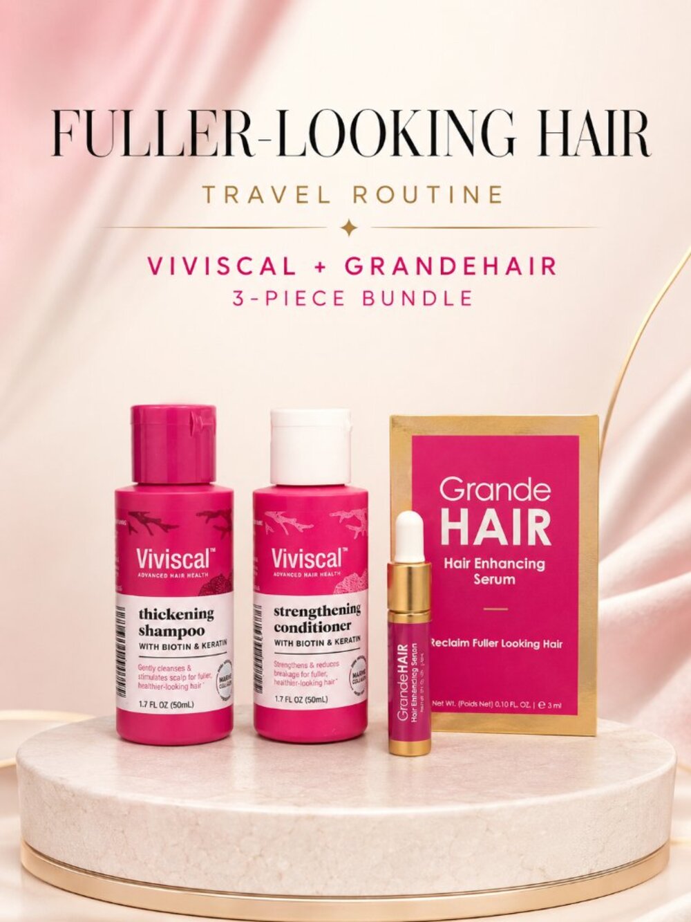 GrandeHAIR Travel Hair Care Bundle